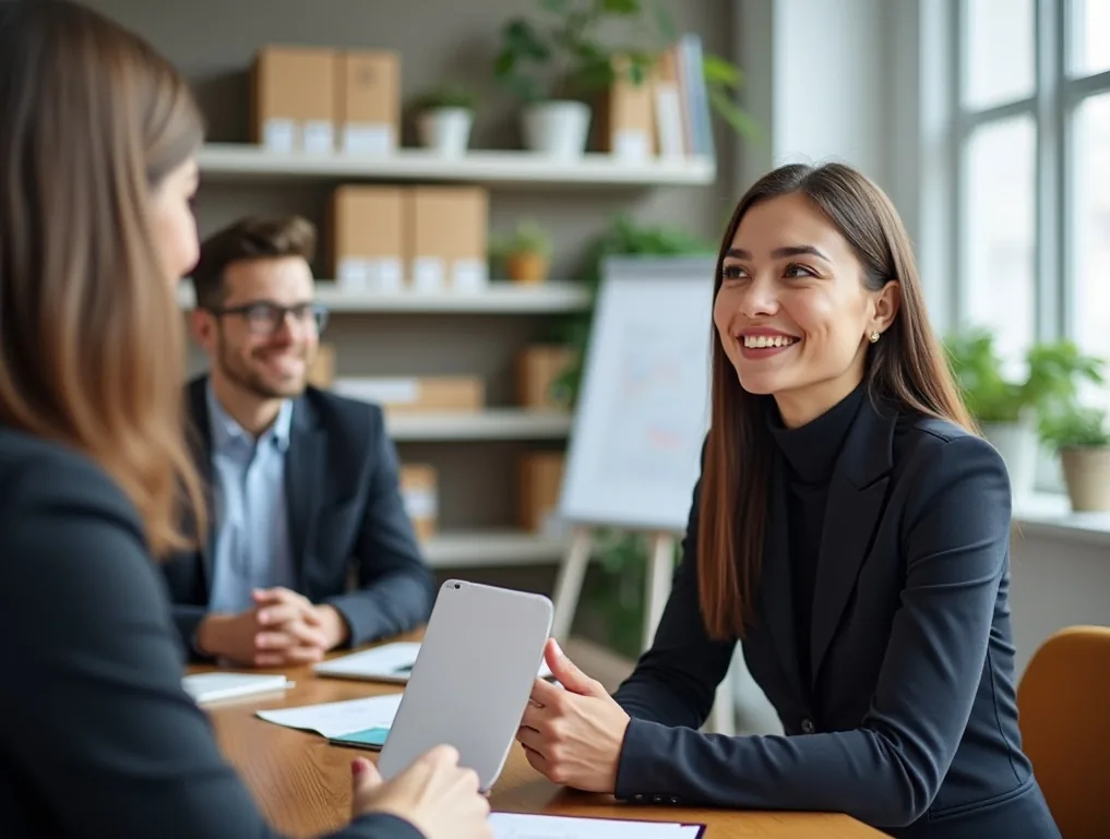 Self-esteem training session in professional office